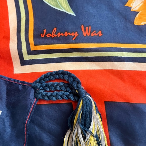 Johnny Was silk scarf - Picture 7 of 9